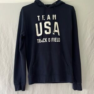 USA Olympic Team Track & Field Apparel Navy Blue & White Women’s Hoodie Size S